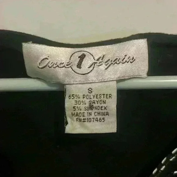 Once 1 Again Vintage Button Down Bling Floral Sequin Shirt size Small - Picture 7 of 8